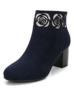 'Jalisco' Blue Rhinestone Glittering Booties
