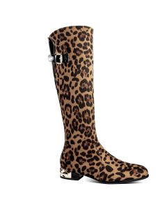 Ann Creek Women's 'Amur' Animal Print Goldtone Heels Boots