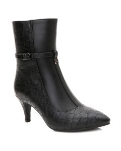 Mid-Calf Boots Two-Tone Accent Kitten Heels Adult