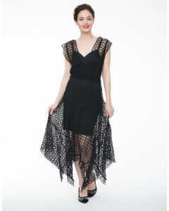 Lace Deep V-Neck Sleeveless Gown
