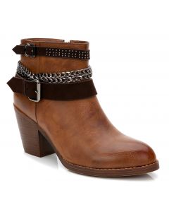 Chain-Link Buckle Straps Booties