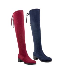 Ultra-Tall Over-the-Knee Boots Suede Accent