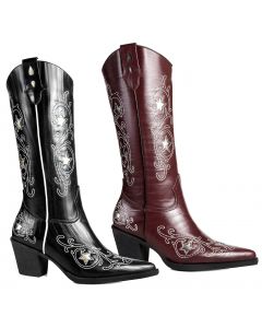 Embroidery Western Cowgirl Boots