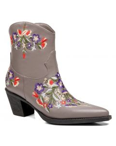 Floral Embroidery Booties