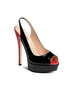 Peeptoe Ultra High Stiletto Platform Sling Back Pump Shoes