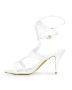 Stiletto Heel Snow White Strappy Sandals