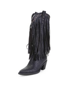 Fringed Boots Studded Pointy Toe Adult